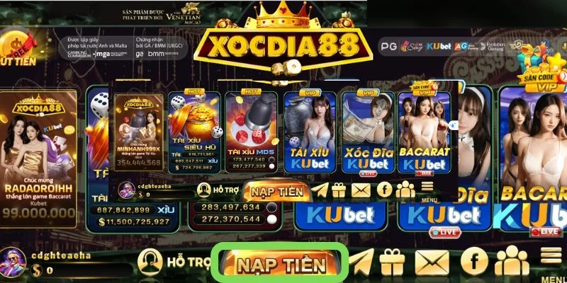 Nạp tiền Xocdia88